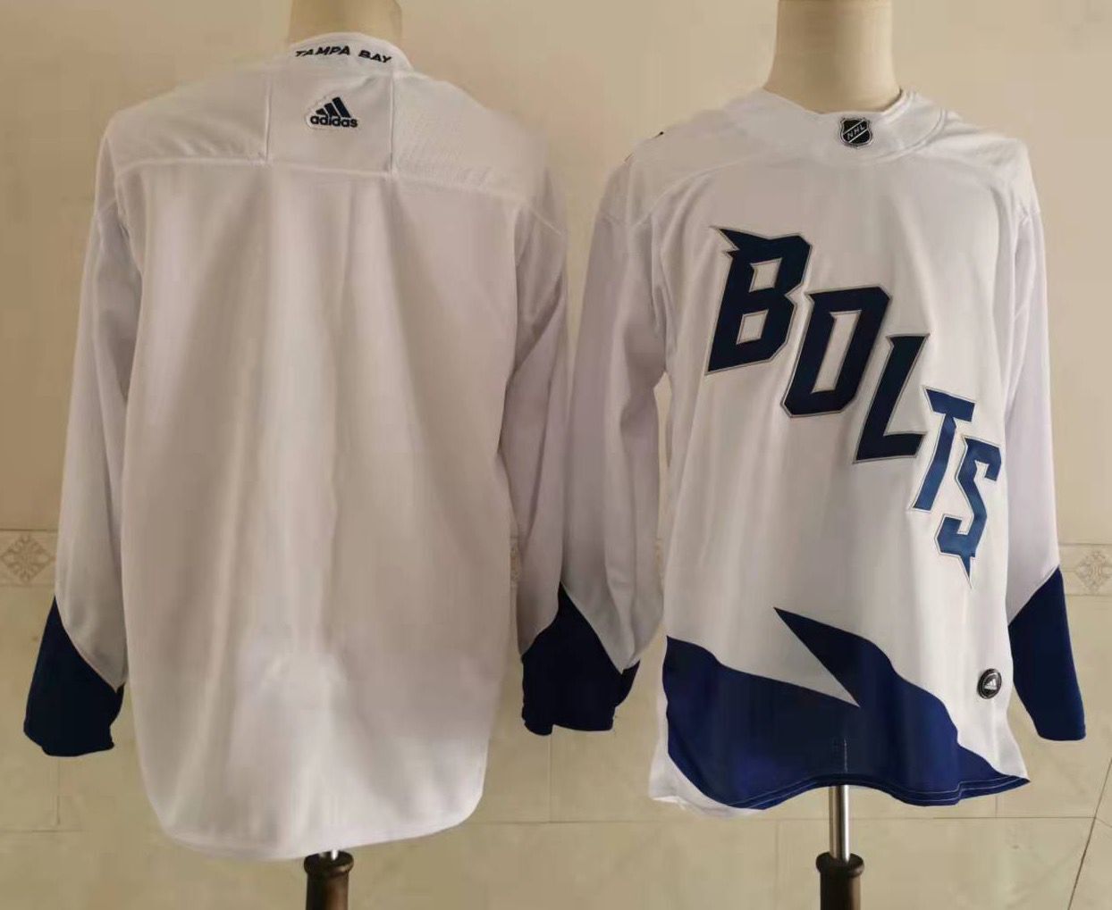 Men Tampa Bay Lightning Blank White New 2022 Adidas NHL Jersey->tampa bay lightning->NHL Jersey